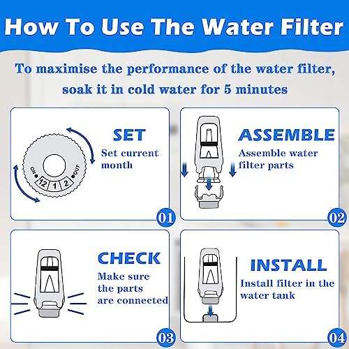Replacement Filter for Breville Barista Express Barista Pro Barista Touch Oracle Touch Claro Swiss, 4 Pack Breville Espresso Machine Water Filter Compatible with Breville BES880 BES878 BES990 LUXRILIX