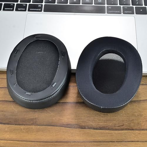WH-XB910N Replacement Ear Pads, Upgrade Cooling Gel Earpads Cushions for Sony WH-XB910N Noise Cancelling Headphones, Ear Pads Cushions with Soft Memory Foam and Buckle(Black)