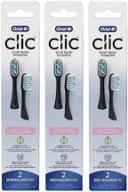 Oral-B Clic Toothbrush Sensitive Clean Replacement Brush Heads, Black, 2 Count (Pack of 3)