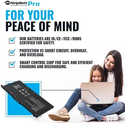 NinjaBatt HT03XL L11119-855 Battery for HP Pavilion 15 Series - Fits 14-CE/14-CF/15-DB/15-CS/15-DA/15-DW/17-by/17-CA - Replacement Laptop Battery for HP 15 Laptop - Long-Lasting Power
