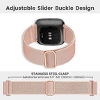 8 Pack Elastic Bands Compatible with Fitbit Versa 2/Versa/Versa Lite/Versa SE for Women Men, Adjustable Stretchy Nylon Braided Strap Solo Loop Sport Replacement Wristband for Versa Smart Watch