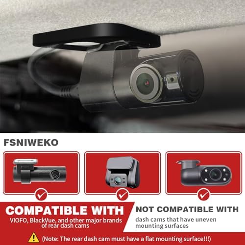 Rear Dashcam Mount for 5th Gen Toyota 4Runner 2010-2023 - Toyota 4Runner Accessories Camera Clip - Mount for Cameras Requiring Flat Surface