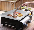 Stanbroil Stainless Steel Griddle Top for Cuisinart CGG-501 Gourmet 2-Burner Propane Gas Grill, 19.5" Griddle Replacement Top with Front Grease System