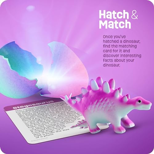 Dinosaur Hatching Surprise Easter Eggs for Kids - 6 Pack - Grows 600% - Dino Egg Toys for Boys & Girls Age 3-8 - Gift Ideas, Party Favors, Easter Basket Stuffers - Gifts for Girls Ages 3 4 5 6 7 8