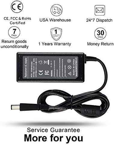 ZAYUPVL 65W 7.4mm Tip Replacement AC Adapter for Dell Latitude 3190 7470 5580 7280 LA65NS2-01 E5570 E7450 E6430 E6410 E6440 E7440 E7470 E5440 E5470 E7240 Laptop Power Supply Cord KT60W200225B3