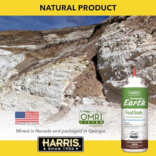 HARRIS Diatomaceous Earth Food Grade, Half Pound with Easy Application Puffer Tip