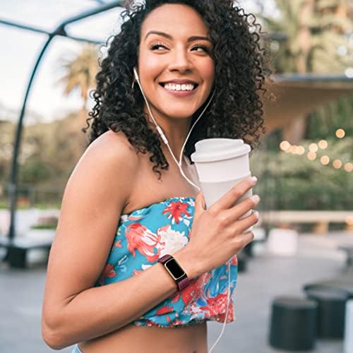 Maledan 6 Pack Stretchy Solo Loop Compatible with Fitbit Charge 5 Bands/Fitbit Charge 6 Bands for Women Men, Soft Nylon Adjustable Sport Elastic Wristbands Replacement Strap for Fitbit Charge 5/6