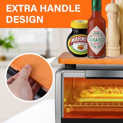 Cutting Board for Breville Smart Oven Air Fryer Pro BOV900BSS, Accessories for Breville Toaster Oven Heat Resistant Cutting Board, Crate Extra Storage, Protects Toaster Oven Surfaces
