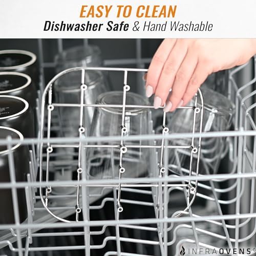 INFRAOVENS Air Fryer Rack for Ninja Speedi, Stainless Steel Accessories for SF301 Rapid Cooker 12-in-1, Airfryer Skewer Stand, Kabobs and Rib Barbecue BBQ Rack, Also Compatible with Toaster Ovens