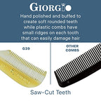 Giorgio G39 Extra Small Men's Fine Toothed Beard and Mustache Comb for Facial Hair Grooming and Styling. Add this pocket comb to your hair styling accessories, Saw-Cut and Hand Polished (2.75")