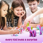 Dan&Darci Unicorn Hatching Surprise Eggs for Kids - 6 Pack - Grows 600% - Unicorn Toys for Girls & Boys Age 3-8 - Birthday Gift Ideas and Party Favors for 3+ Year Old Girl - Gifts for Ages 3 4 5 6 7 8