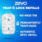 Zevo Flying Insect Refills for Indoor Light Trap: 4 Light Trap Refill Cartridges Capture Fruit Flies, Gnats and Houseflies (4 Cartridges)