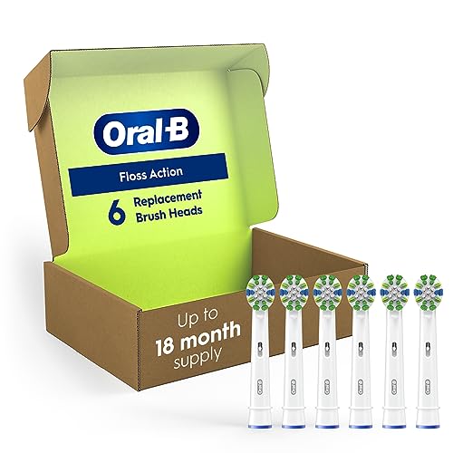 Oral-B FlossAction Electric Toothbrush Replacement Brush Heads, 6 Count