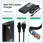 New Replacement Dell 130W Laptop Charger USB C Type C for Dell XPS 15 9575 9520 9510 9500 17 9720 9710 9700 Precision 5530 5550 5560 5570 5750 5760 3560 Latitude 5411 5421 5511 5520 5521 Power Cord