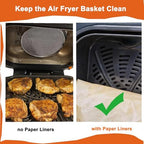 Air Fryer Parchment Paper Liners for Ninja FG551/DG551/IG651 Foodi Smart XL Indoor Grill, 100pcs Air Fryer Liners Disposable, Ninja Air Fryer Liners Foodi Grill Accessories
