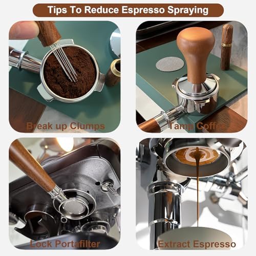 54mm Bottomless Portafilter, 3 Ears Espresso Portafilter, Compatible with 54mm Breville Sage Barista Espresso Machine, Puck Screen and Distribution Tool Included, Espresso Accessories Kit