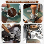 54mm Bottomless Portafilter, 3 Ears Espresso Portafilter, Compatible with 54mm Breville Sage Barista Espresso Machine, Puck Screen and Distribution Tool Included, Espresso Accessories Kit