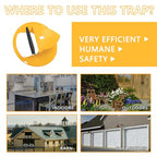 Mouse Trap Bucket Lid (4 Packs) - Flip Bucket Lid Mouse Trap, Humane Mouse/Mice/Rat Trap for Indoor/Outdoor/Garage/Patio