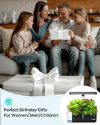 iDOO Hydroponics Growing System Kit 8Pods, Christmas Gifts for Women Mom, Herb Garden Indoor with LED Grow Light for Home, Built-in Pump, Auto-Timer, Adjustable Height Up to 13.6", 8Pods WiFi-Black