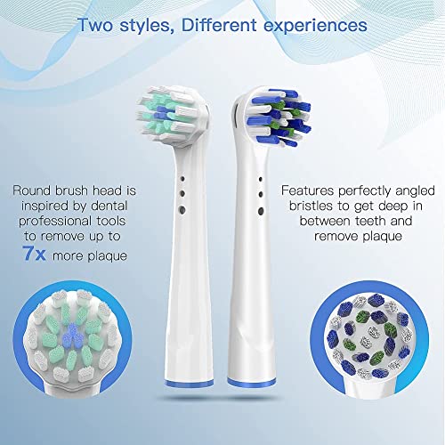 Replacement Toothbrush Heads for Oral B Braun, 16 Pack Professional Electric Toothbrush Heads, Precision Clean Brush Heads Refill Compatible with Oral-B 7000/Pro 1000/9600/ 5000/3000/8000 (16 Pack)