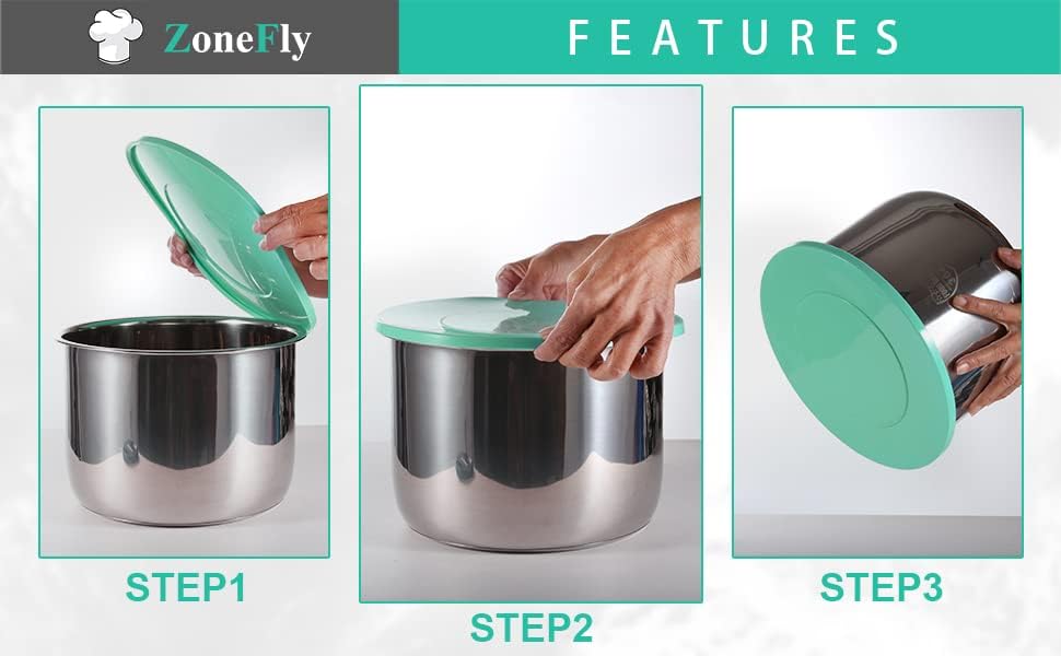 Silicone Lid Fits Ninja Foodi - 8 Quart & 6.5 Quart Inner Pot Cover for Ninja Foodi FD401/FD302/OS401/OS301/OP401/OP302 Best NinjaFoodi Sealing Lid for Pressure Cooker Pot Parts Accessories