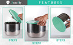 Silicone Lid Fits Ninja Foodi - 8 Quart & 6.5 Quart Inner Pot Cover for Ninja Foodi FD401/FD302/OS401/OS301/OP401/OP302 Best NinjaFoodi Sealing Lid for Pressure Cooker Pot Parts Accessories