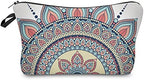 Deanfun Cosmetic Bag for Women, Mandala Flowers Waterproof Makeup Bags Roomy Toiletry Pouch Travel Accessories Gifts (50965)