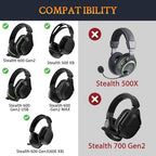 SOULWIT Cooling-Gel Earpads Replacement for Turtle Beach Stealth 600 Gen 2/600 Gen2 USB/600 Gen 2 MAX/600 Gen3(600XB)/500 XB Wireless Headset, Ear Pad Cushions with Noise Isolation Foam - Black