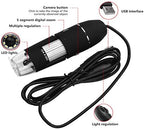 Microscope, USB Microscope Industrial Accessories, Portable Magnification, Builtin 8 LED Lights, for Phone Repair Jewelry Appraisal