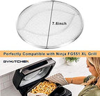 BYKITCHEN Stainless Steel Spatter Shield for Ninja Fg551 Foodi Smart XL Grill, Ninja XL Grill Accessories, Air Fryer Replacement Parts for Ninja 6 in 1 Smart Xl Indoor Grill