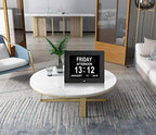 TMC Dementia Clock Digtal Day Clocks for Seniors,Digital Clock Large Display with Day Date for Elderly,Alzheimers Clock with Large Number(Black,8-inch)