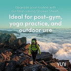 YUNI Beauty Large Body Wipes (Peppermint Citrus, 30 Count) Super Soft Moist Showerless Wipes that Cleanse & Deodorize - On-the-Go No Rinse Body Cleanser - Biodegradable Individually Wrapped Wipes for Travel or After Workout