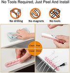 Pink Desk Accessories Cable Organizer - Pink Cord Holder for Desk, 5 Packs (7-5-3-1-1 Slots) Cable Clips for Cord Management This Cute Desk Accessories Cleans Up Messy Wires at Home, Car and Office