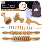 Nuddspa Wood Therapy Massage Tools 6 Pcs, Lymphatic Drainage Massager, Maderoterapia Kit, Anti Cellulite Complete Body Sculpting Tools for Total Relaxation & Relief (6 Pack)