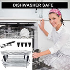 Upgrade Air Fryer Rack,Three Stackable Dehydrator Racks for Gowise Phillips USA Cozyna Ninja Airfryer,Stainless Steel Rectangle Air Fryer Rack,Ninja Dual Air Fryer Accessories (Rectangle)