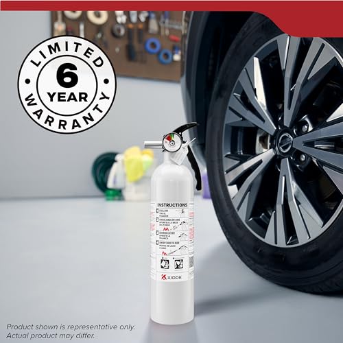 Kidde Auto Fire Extinguisher for Car & Truck, 10-B:C, 4 Lbs., Dry Chemical Extinguisher, Strap Bracket (Included)