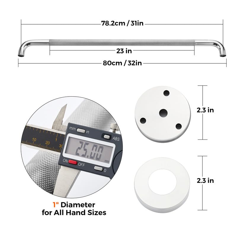 Grab Bars for Shower, 2 Pack 32-Inch Anti Slip Shower Handles for Elderly, Safety Shower Grab Bar, Stainless Steel Handicap Grab Bars for Bathroom (Polished Nickel 1" Diameter)