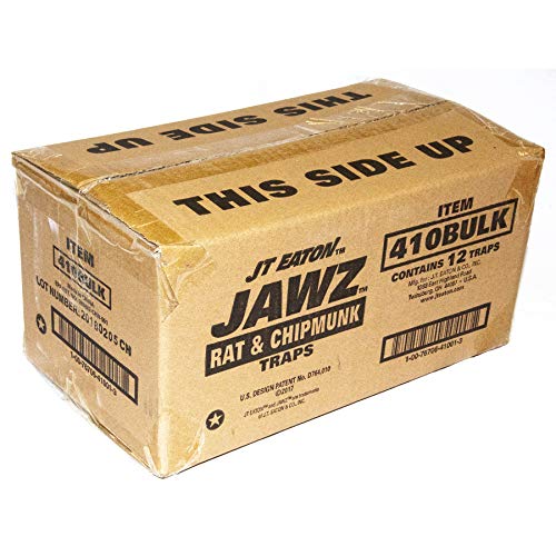 JT Eaton 410BULK Jawz Plastic Rat Trap, for Solid or Liquid Bait (Pack of 12)