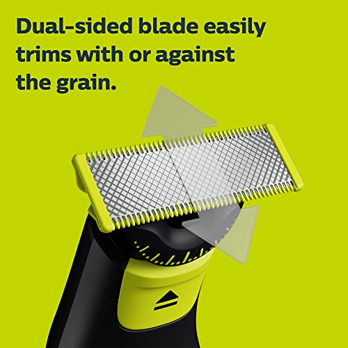 Philips Norelco OneBlade 360 Replacement Blades, for OneBlade Electric Shaver and Trimmer, Durable Stainless Steel, Trim, Edge and Shave, 2 pack, QP420/80