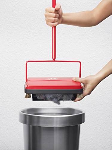 Fuller Brush 17052 Electrostatic Carpet & Floor Sweeper - 9" Cleaning Path - Lightweight - Ideal for Crumby Messes - Works On Carpets & Hard Floor Surfaces Red