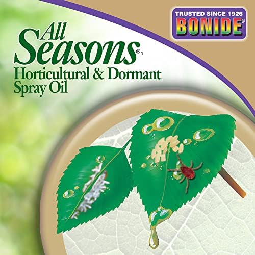 Bonide All Seasons Horticultural & Dormant Spray Oil, 32 oz Concentrate, Disease Prevention & Insect Killer for Organic Gardening