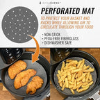 INFRAOVENS Air Fryer Liners Round Reusable Replacement for Parchment Paper, Large Airfryer Accessories For Ninja Pressure Cooker Foodi 5 qt 6.5 qt 8 qt, Secura Ultrean Basket Cover Sheets for Cooking