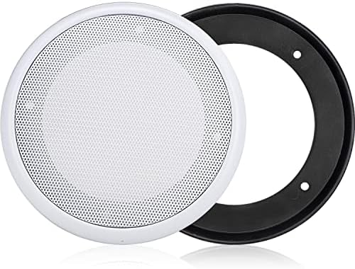 Facmogu 2PCS 8in White Ceiling Speaker Covers, Surface Mount Speaker Grill Mesh Round Speaker Grille Woofer Car Speaker Grill Cover Guard Protector Replacement Round Metal Grills