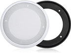 Facmogu 2PCS 8in White Ceiling Speaker Covers, Surface Mount Speaker Grill Mesh Round Speaker Grille Woofer Car Speaker Grill Cover Guard Protector Replacement Round Metal Grills
