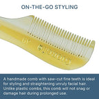 Giorgio G39 Extra Small Men's Fine Toothed Beard and Mustache Comb for Facial Hair Grooming and Styling. Add this pocket comb to your hair styling accessories, Saw-Cut and Hand Polished (2.75")
