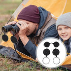 3Pcs Rubber Objective Lens Cover Eyepiece Flip- Open Scope Cover for Binoculars Telescope Accessories (Black)
