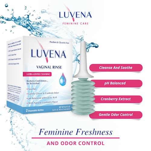 Luvena Daily Personal Feminine Rinse - Ultra Gentle Wash to Maintain Freshness & Resist Odor - pH Balanced, Paraben Free, Gynecologist Tested - Soothing & Moisturizing (2 Pack, 3oz Bottles)