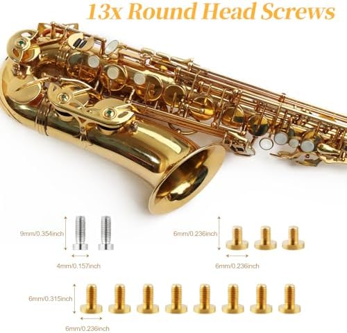 Alto Saxophone Repair Kit,118 Pcs Alto Saxophone Repair Parts Replacement Tools set,Woodwind Musical Instrument Maintenance Replacement Accessories