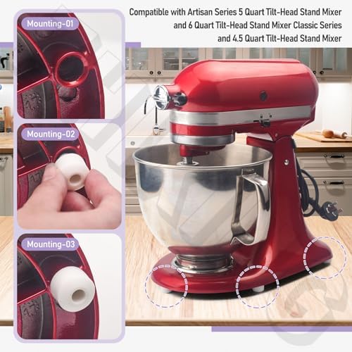 Stand Mixer Attachment Holders, Compatible with Kitchenaid Mixer & KitchenAid Flat Beater, Kitchen Accessory Organizer, Accessories for Storing Dough Hooks,Flat & Flex Edge Beater