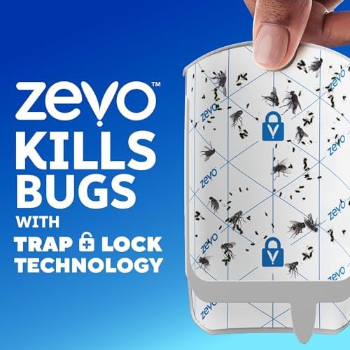 ZEVO Flying Insect Trap Refill - for The MAX & Standard Indoor Fly Trap - Catch Gnats, House & Fruit Flies - Easy to Use - Mess-Free Disposal (10 Refill Cartridges)
